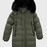 Zimní dlouhý kabát khaki