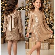 BOW flitr šaty zlaté