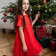 All for kids tylové šaty červené