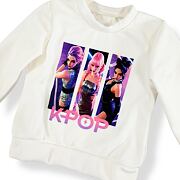 K-pop zateplená mikina bílá