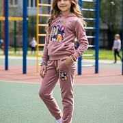 Huntrix soft velur souprava pudder pink