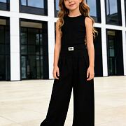 Wide leg široké kalhoty černé