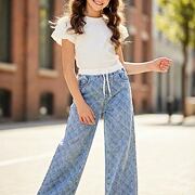 Volné široké denim rifle COCO