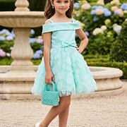 Petit Princess šaty tyrkysové