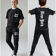 New York acid wash set antracit