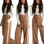 Baggy volné lounge tepláky béžové