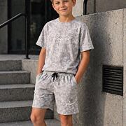 Power acid wash set grey