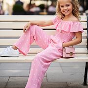 Mini chic overal puntíky PINK