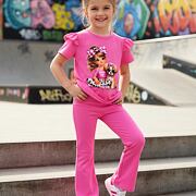 CUTIE blůzka + zvonáče dark pink