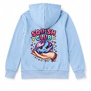 Squishy dumpling soft velur mikina baby blue