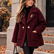 Alpaka short kabátek bordo