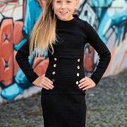 Svetříkové super stretch mini šaty shine black