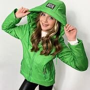 Jarní zelená bunda s aplikací