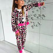 Minnie pink leopard trojkomplet