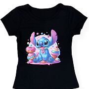 Lilo & Stitch triko DONUT černé