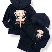 Ballerina Cappuccina mikina zip černá