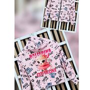 Ballerina Cappuccina soft velur mikina pink