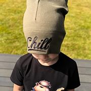 Chill spadlá žebrovaná houmles čepice khaki