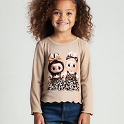 Labubu longsleeve blůzka FRIENDS béžová