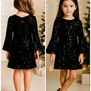 BOW flitr šaty černé