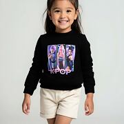 K-pop zateplená mikina černá