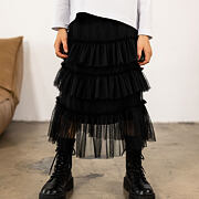 Mash Mnie midi tylová sukně černá