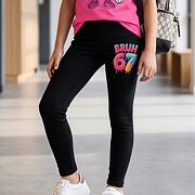 Six Seven žebrované legíny černé