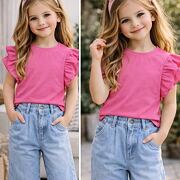 Bavlněné triko s řasením tmavě růžové