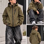 Přechodová oversize bunda khaki