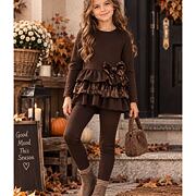 Velvet bow set choco