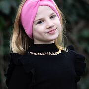 Růžová žebrovaná čelenka