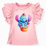 Lilo & Stitch blůzka s řasením CUPCAKE pink