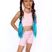 Růžový SPORTY crop top + šortky