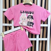 Labubu letní set pink