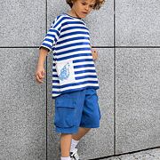 Mash Mnie triko pruhy WOLF blue