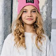 MASH MNIE žebrovaná čepice dark pink