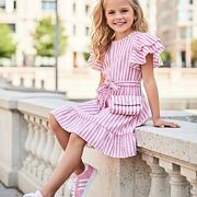 Letní pink marina šaty poseté kamínky + kabelka