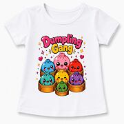 Squishy dumpling triko GANG bílé