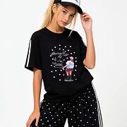 Belle oversize triko s kamínky černé