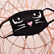 Rouška - kitty černá