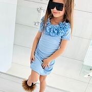 Letní frill mini šaty baby blue