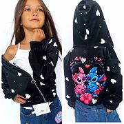 Lilo & Stitch velur mikina HEART black