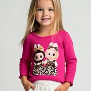 Labubu longsleeve blůzka FRIENDS malinová