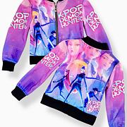 Demon Hunters zateplená bomber mikina purple