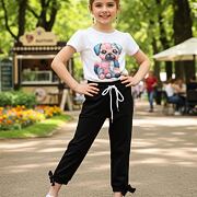 Mašličkové kalhoty černé