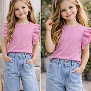 Bavlněné triko s řasením růžové