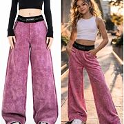 Acid wash pink lounge tepláky