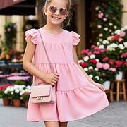 Letní vzdušné šaty poseté kamínky pink