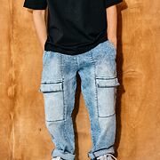 Mash Mnie cargo soft jeansy blue