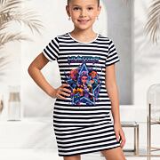 Huntrix tunikové pruhované šaty dark blue